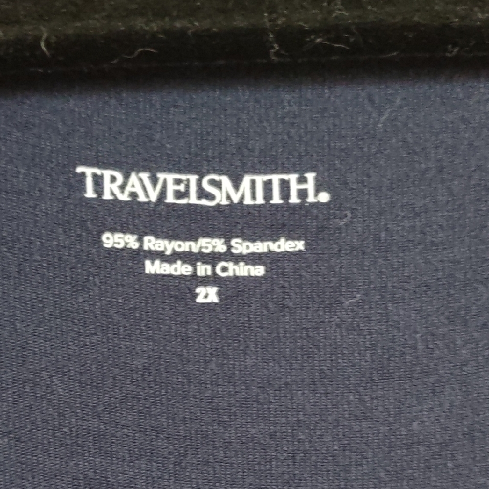 TravelSmith Navy Blue Sleeveless Midi Dress - Picture 3 of 3